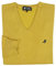 U.S. Grand Polo Equipment & Apparel Maglione Maglioncino Uomo Scollo V Pullover Punta Tinta Unita Elegante M L XL XXL XXXL (L - Senape)