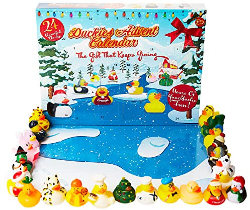 KreativeKraft Adventskalender 2025 Kinder - Ente Badespielzeug Weihnachtskalender Set (Mehrfarbig)