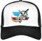 Spreadshirt Top Gun Fighter Kampfjet Logo Trucker Cap, One Size, Weiß/Schwarz