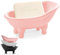 1 Piece 5.6 Ceramic Mini Bathtub Soap Dish Bathroom Jewellery Organiser Vintage Decortative Bathroom Soap Dish（Red）