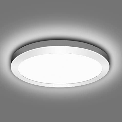 EXTRASTAR Plafon LED Techo 24W, Luz Blanca Fría 6500K, Lámpara LED Techo 2200Lm, Ø30cm para Sala de Estar, Cocina, Pasillo, Baño, Dormitorio, Estudio