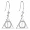 Harry Potter Sterling Silber Heiligtümer des Todes Tropfen Hänger Ohrringe mit Kristallen, Sterling Silber