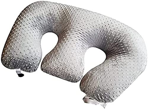 KRASS Multifunktionales Stillkissen Für Zwillinge, Stillkissen Für Schwangere, Maschinenwaschbares Zwillingsstützkissen Aus Baumwollstoff,Grau,Collector88