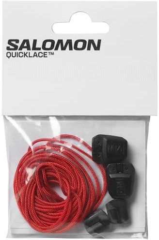 Salomon Quicklace Kit de Cordones para Zapatillas de Trail Running y Botas de esquí, Rojo Racing