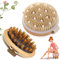 Yolistar Beauty Dry Brushing Body Brush - Cepillo para el Masaje Corporal Seco, Celulitis Cepillo de la Mano con Clavos de Madera, Cuerpo Cepillo para Mejora Las Funciones Linfáticas, Exfolia