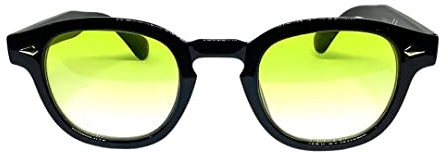 Vintange Sunglasses Sonnenbrille Modell MOSCOT JOHNNY DEPP TONY STARKS OSVALDO UV 400 NEU 2022, gelb, Medium