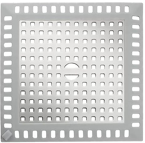 125 * 125 * 5mm Filtro Scarico Doccia e Lavello Acciaio Quadrato - Protezione Perfetta per il Lavello del Bagno e il Sistema di Scarico della Doccia!