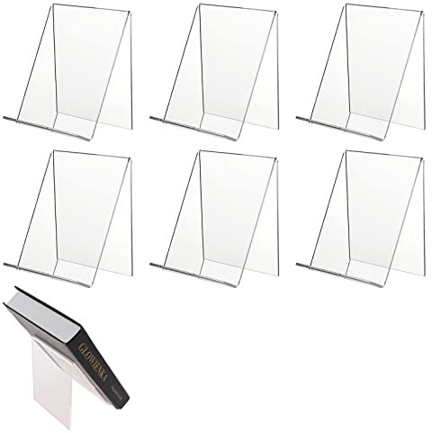Acryl Buchständer transparent, 6 Stück Display Staffelei Ständer, Präsentation von Bilderalben, zur Präsentation von Bilderalben, Büchern, Notenblättern, Notizbüchern, Kunstwerken, CDs, etc.
