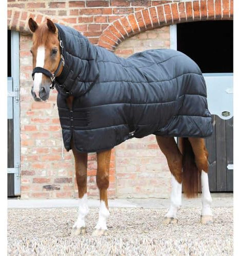 Premier Equine Stalldecke für Pferde mit Halsabdeckung 200 g