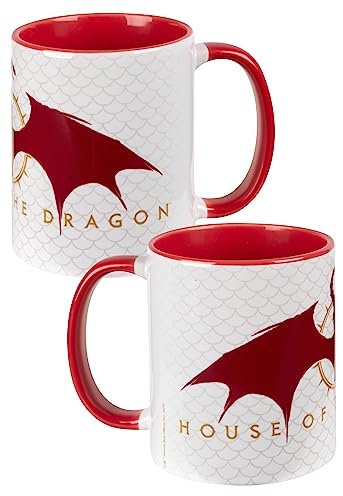 United Labels House of the Dragon Tasse à café en céramique Blanc/rouge 320 ml