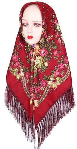 Russische quadratische Damenschals, Tradition, muslimischer Schal, Kopftuch, Schal, Ukrainische Kopfbedeckung, Stirnband, Tuch