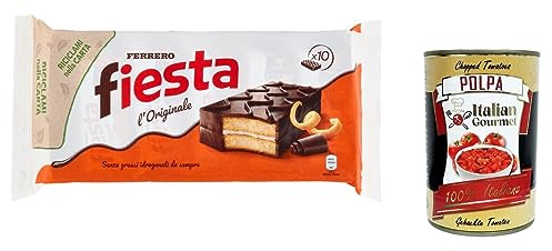 Italian Gourmet Fiesta Merendine cacao e arancia Kakao Kuchenriegel 3 x | Ripieno agli agrumi, soffice dolce | einzeln portioniert für Pause und, Gesamtnettogewicht 1,08 kg + Kostenlos Polpa 400g