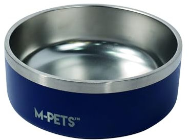 M-PETS - Gamelle Eskimo Double paroi 1.25 L - D18.4 x 6.5 cm - Bleu