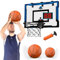 HYES 24 x 16 Großer Basketballkorb Indoor für Kinder, Basketball Korb mit Anzeiger, 2 Balls, Pumpe, Big Basketball Spielzeug für Erwachsener Kinder Teens Jungen Mädchen (blau mit Scorer)