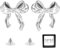 Schleifen Ohrringe Mädchen，Bow Earrings For Women Ohrstecker Silber，Ohrringe Silber 925 Mädchen (Silver)