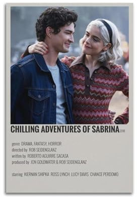 CHNT Poster Chilling Adventures of Sabrina auf Leinwand, Gemälde, Wohnzimmer, Schlafzimmer, Heimdekoration, Büro, Wandposter, Fitnessstudio, Kunstmalerei, 40 x 60 cm
