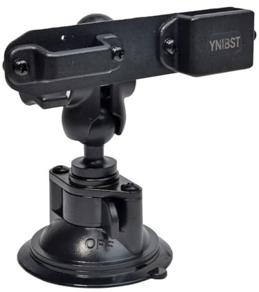 YNIBST Suction Cup Radio/Speaker Microphone Holder, Adjustable Car Mount for Walkie Talkie, Compatible with Motorola BaoFeng Icom Kenwood Yaesu Wouxon QUANSHENG Two Way Radio