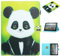 LMFULM® Case for Amazon Fire HD 10 2023 13th Gen (10.1 Inch) PU Leather Case Protective Shell Smart Case with Sleep/Wake Stand Case Flip Cover Holster Panda