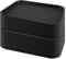 MAHIONG 18 Pack Black Plastic Fast Food Tray, 35 x 27 cm Large Plastic Restaurant Serving Tray for Cafeteria, Kitchen, Party, Coffee Shops