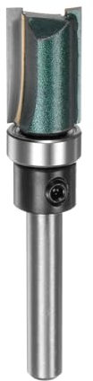 sourcing map Pattern Flush Trim Router Bit 1/4 Shank 4/5 Cutting Length 1/2 Cutting Dia with Top Bearings Straight Precise Cutting Woodworking Milling Cutter Tool for Edge Trimming