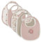 Jollein Lätzchen Baby - Retro Flowers - 5er Pack - Lätzchen Wasserdicht - Mit Klettverschluss - Babylatz - Sabberlätzchen Baby