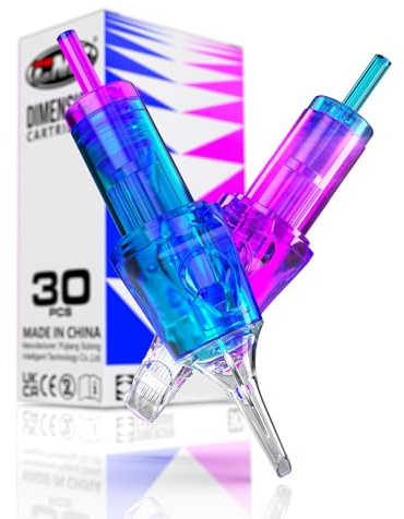 CNC 30 Pcs Tattoo Cartridges Nadeln Einweg Mixed #10 Bugpin Round Liner Curved Magnum Shader 3RL 5RL 7RL 9RL 7RM 15RM Tattoo Needles EN04C-30KIT-B