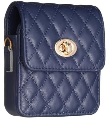 Coque para Funda de teléfono Motorola RAZR 50 Ultra, Elegante Bolsa pequeña para Mini teléfono + Funda de teléfono con cordón-Azul