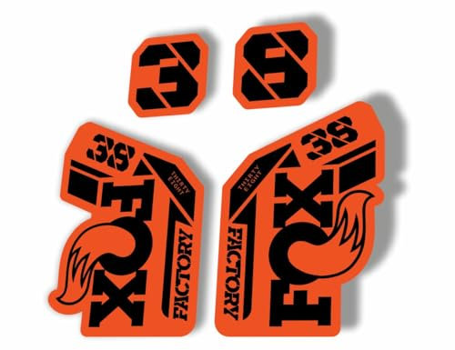 Autocollant de rechange pour fourche Fox 38 2021 Orange Noir (mat)