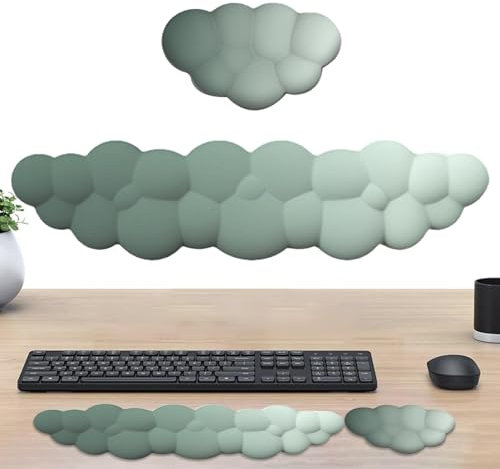 Visiblurry Cloud Keyboard Wrist Rest - Desk Cloud Wrist Pad,Cute Keyboard Rest, Comfortable Foam Keyboard Rest, Non-Slip Gradient Color Wrist Pad for Enhanced Palm Support