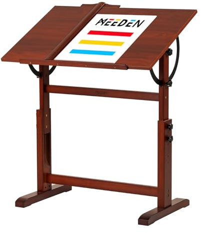MEEDEN Adjustable Art Drafting Table: 35.5 x 23.5 Artist Drawing Desk - Solid Beech Wood Craft Studio Table - Large Tilting Tabletop for Adults Artists Wrtiting Working Painting