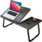 AMD Nexus Black Laptop Tray Desk with Foldable Legs & Cup Holder Portable Bed Side Adjustable Laptop Table