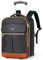 Tonyeee Rollrucksack für Damen und Herren, Reiserucksack mit Rollen, Schwarz, Reise-Laptop-Rucksack mit Rollen
