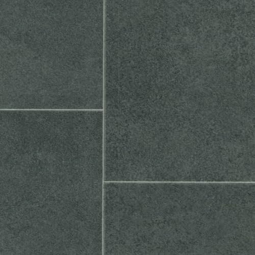 VINYL FLOORING UK Black Modern Stone Effect Anti-Slip Vinyl Flooring for Kitchen, Bathroom, & Living Room, 2.0mm Thick Cushion Backed Vinyl Sheet, 5 Years Warranty 2 X 2 mt