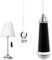Bathroom Light Pull Cord Handle with 100cm Nylon String, Black Chrome Finish Porcelain Light Switch for Toilet Shower Ceiling Fan Switch, 8 * 2.4 cm