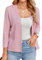 GRACE KARIN Femme Blazer Cardigan Manches Longues Cardigan Élégant Open Front Boléro Travail Casual Mariage Cardigan XXL Rose Clair -6