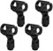 4 PCS Microphone Holder, Black Adjustable Mic Holder Universal Small Wireless Performance Mic Clip Accessories for Microphone Stands Recording Handheld Microphones (Inner Diameter 0.99 in)