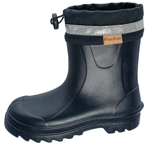 Fischer Kinder Stiefel Unisex wasserdicht und pflegeleicht mit Zugband 201022, Größe:34 EU, Farbe:Blau