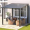 UNIONLINE 2.4x2.4m Gazebo, Hardtop Wall Mounted Lean to Gazebo Pergola for Patio, Large Aluminum Pergola Awnings for Decks, Patio, Backyard, Porch