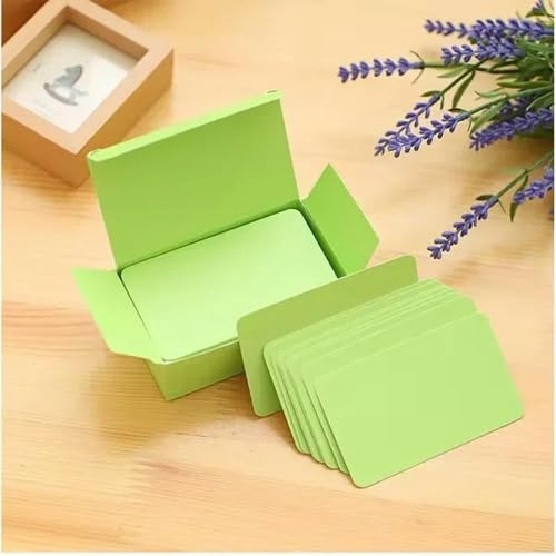 LOUKEKE 100 Stück Farbe Retro Kraftpapier Karte Wort Karte Postkarte präsentiert Gruß Einladungskarte Hinweis DIY Leere handschriftliche Nachricht Karte