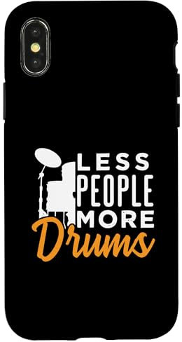 Menos gente más batería Diseño para un baterista Carcasa para iPhone X/XS