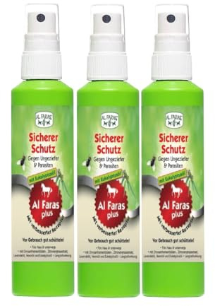 AL FARAS Insektenschutz Umgebung & Oberflächen 3x100 ml | Anwendungsfertiger Insektenschutz für Haus, Terrasse und Garten gegen kriechende und fliegende Insekten