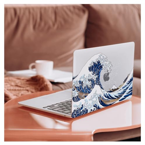 HLAAJJX Hülle für MacBook Air 13 Zoll Hülle M4 M3 M2 2025 2024 2022 Freisetzung Modell A3240 A3113 A2681 mit 13,6 Liquid Retina Display & Touch ID,Hart Schutzhülle Case,Meereswelle