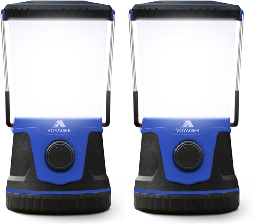 Voyager LED Camping Lantern – 1500 Lumen Camping Light Lamp, Up to 40 Hours Battery (D Size), Perfect Emergency Survival Kit Gear, Tough, Sturdy, Suited for Night Time Trips, Hiking, Camp - Dark Navy