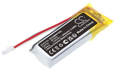 TCTK Akku 650mAh Kompatibel mit [Somfy] 5121348A, 515657C, Nina IO, Nina Timer io Ersetzt 901642