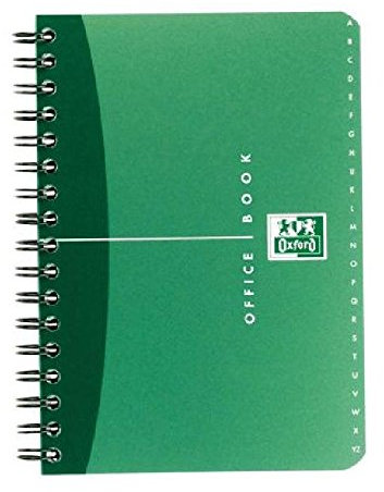 Oxford Adressbuch mit Spiralbindung, 11 x 17 cm, 180 Seiten, liniert 6 mm