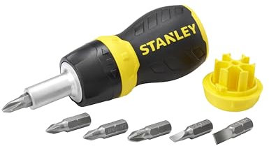 Stanley Hand Tools Stanley Multibit Stubby Screwdriver With Bit Holder 66-358
