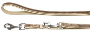 KARLIE Leder Führleine COMFORT Fettleder GRAU für Hunde 200cm/14mm UVP 55,00€