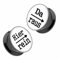Piercingfaktor Flesh Tunnel Schraub Ohr Plug Piercing Ear Lobe Lobes aus Kunststoff Picture mit Schriftmotiv Hier rein, Da Raus 18mm Weiß