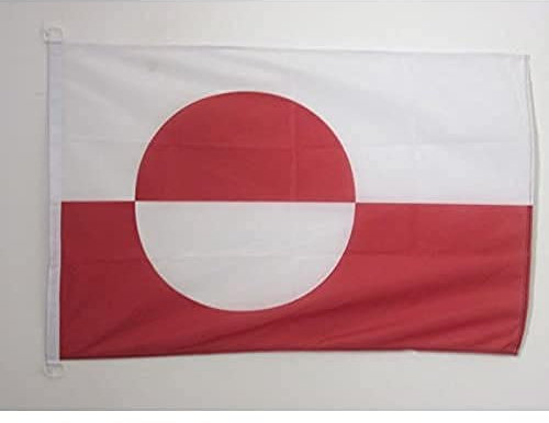 AZ FLAG Bootflagge Grönland - 45x30 cm - Grönländische Bootsfahne 30 x 45 cm Marine Flaggen - Flaggen