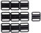 Baoblaze 10 Sets Plastic Clasp Bra Strap Closure Sewing Clip Hooks, Black, 33mm